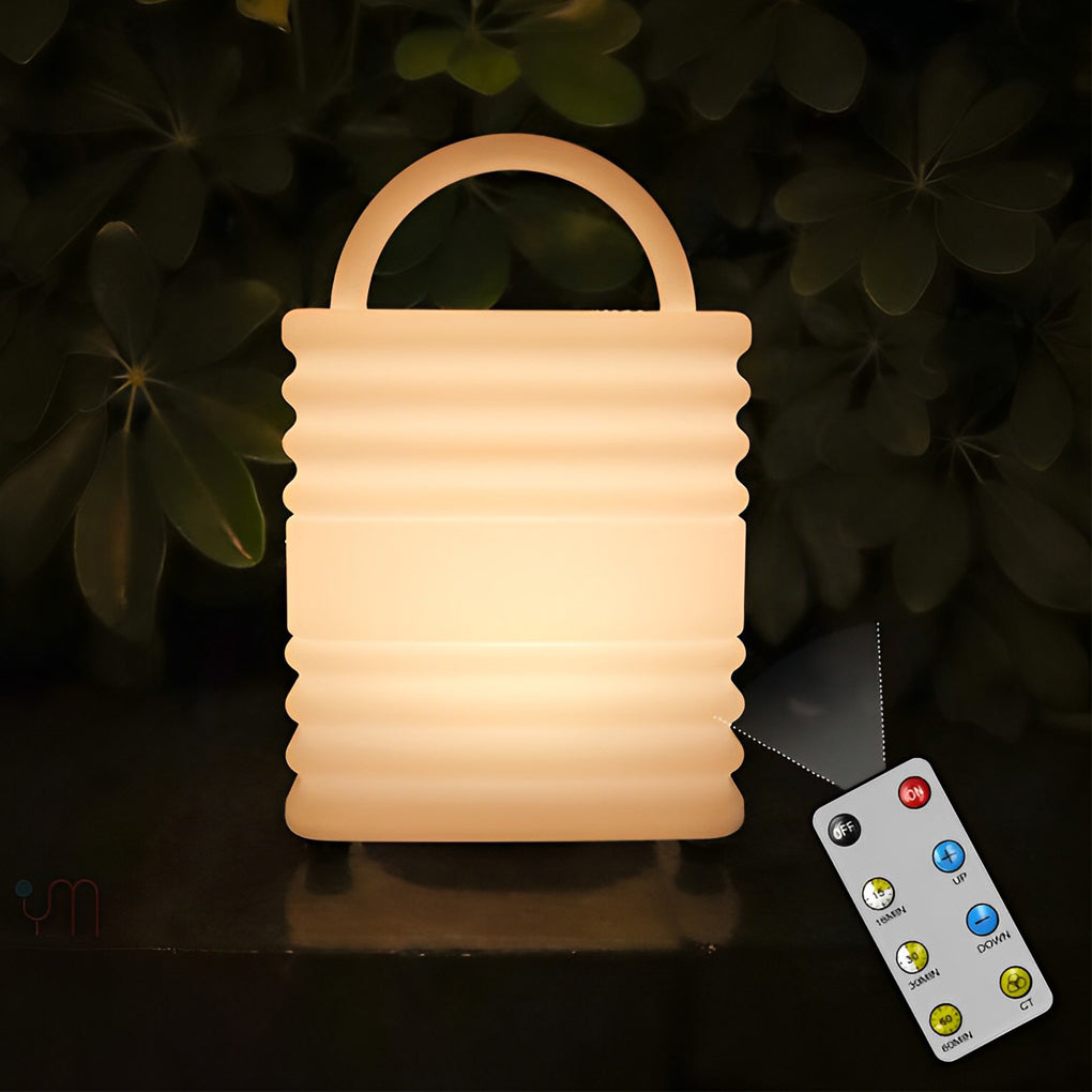 Square Waterproof LED White Modern Portable Outdoor Lanterns with Remote - Lamp Outdoor