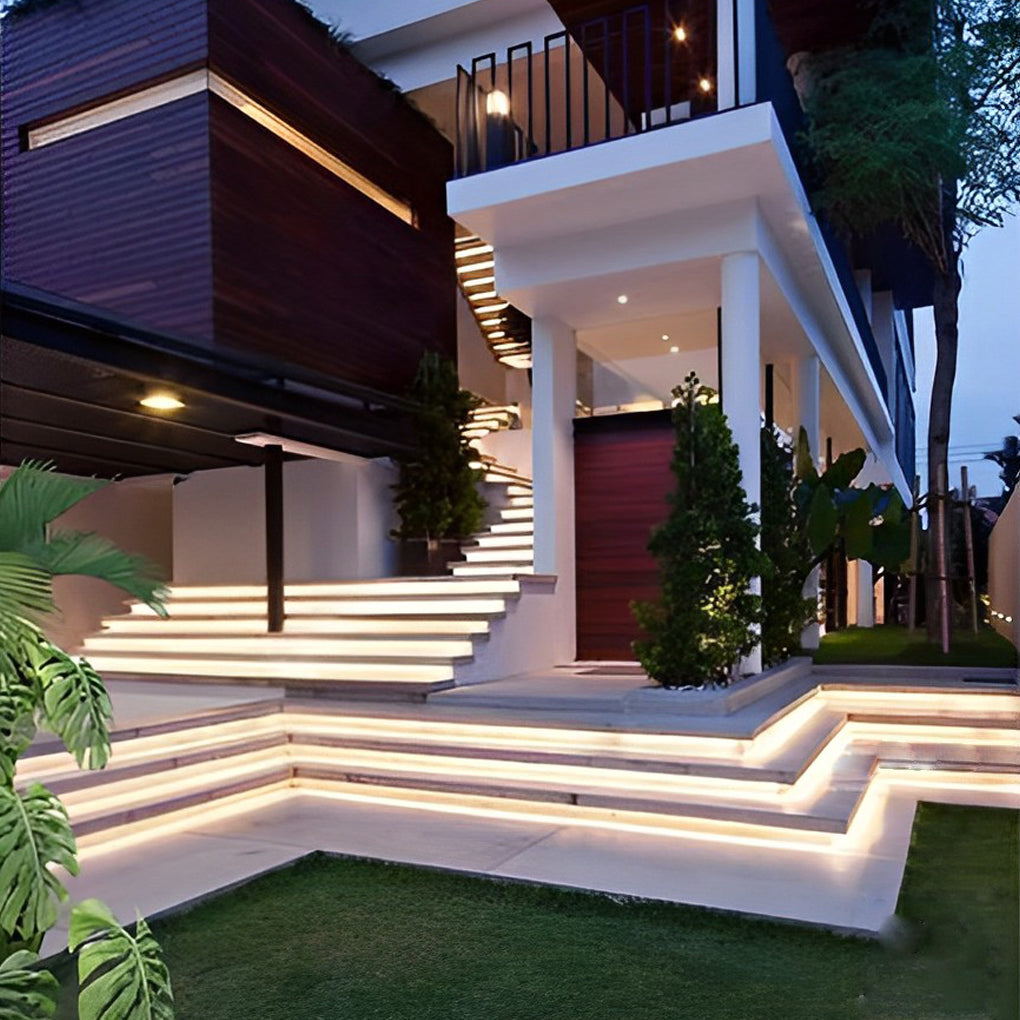 0.39'' Width Waterproof Recessed LED Stair Lighting Modern Flexible Linear Light - Dazuma