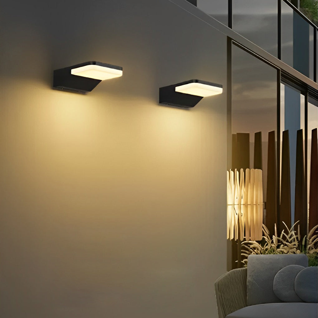 Rectangular Creative LED Waterproof Black Modern Outdoor Wall Sconces Lighting | Dazuma