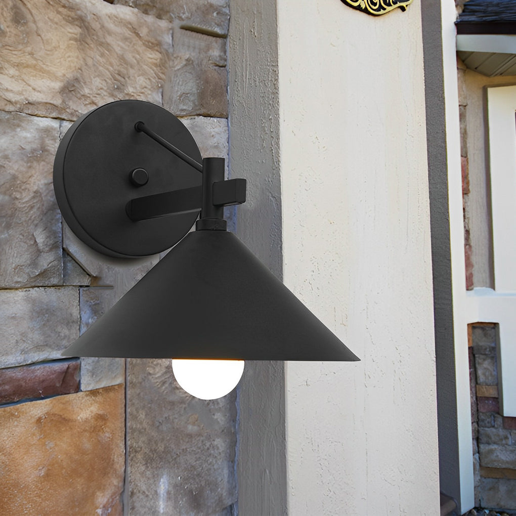 Conical Simple Waterproof Retro American-style Outdoor Wall Sconce Lighting - Lamp Outdoor