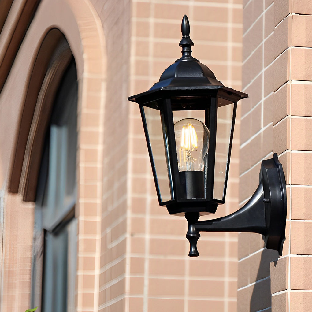 Retro Hexagonal Waterproof European Style Outdoor Wall Lights Wall Lamp | Dazuma