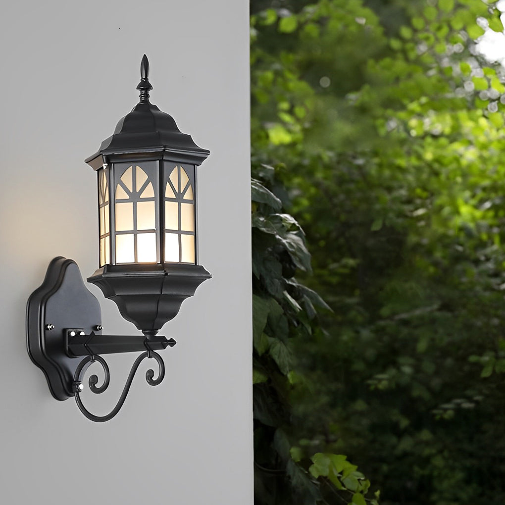 Retro Waterproof Dimmable LED Solar Wall Lamp with Remote Exterior Lights | Dazuma