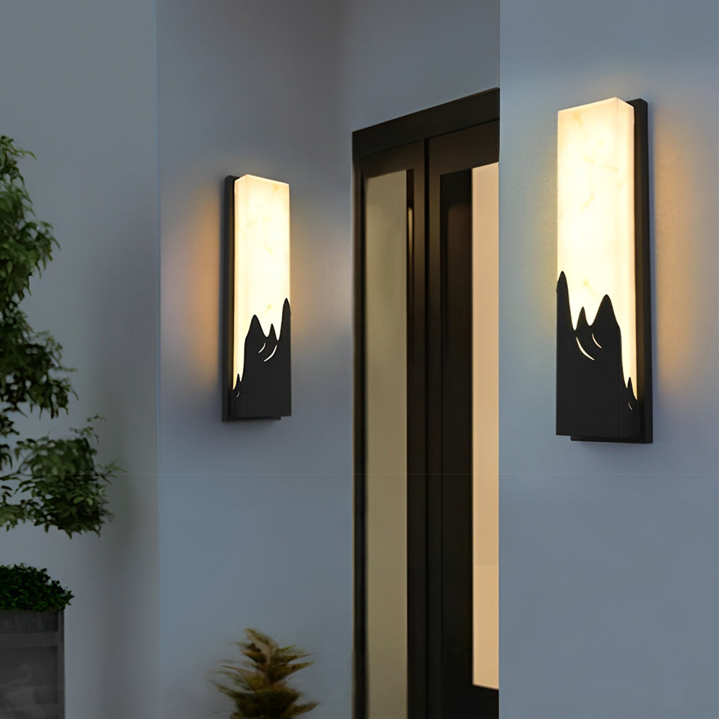 Rectangular Creative Scenery Waterproof LED Black Retro Sconces Lighting - Lamp Outdoor