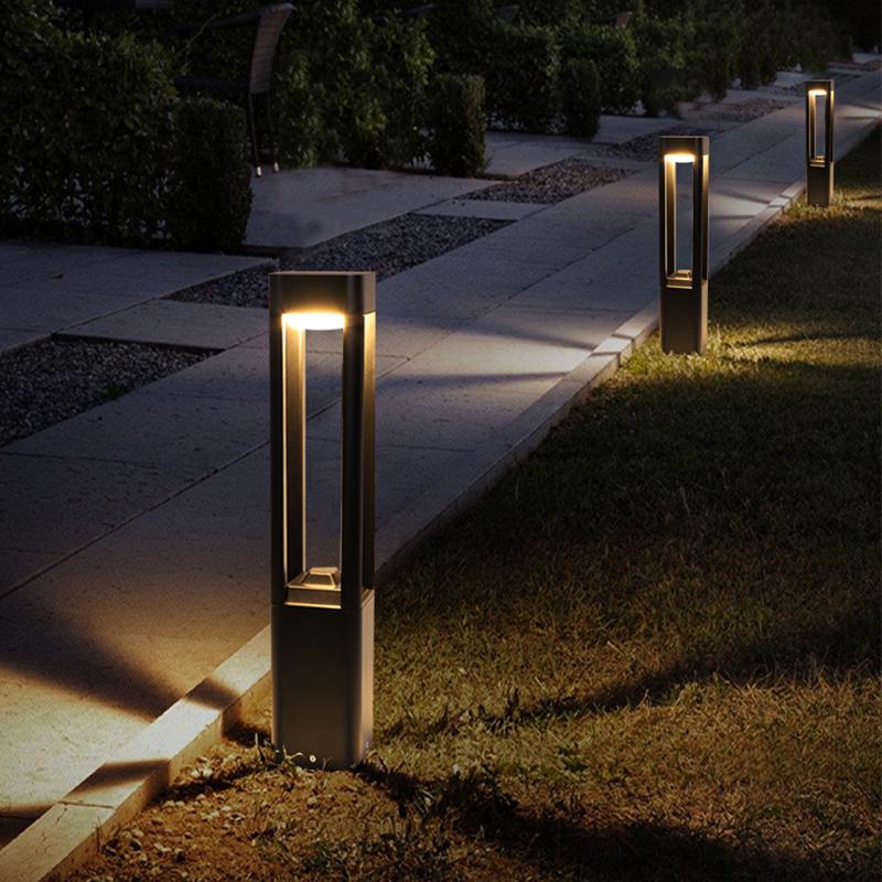 Quadruple - Sided Aluminum LED Bollard Lights Open Design for Optimal Illumination
