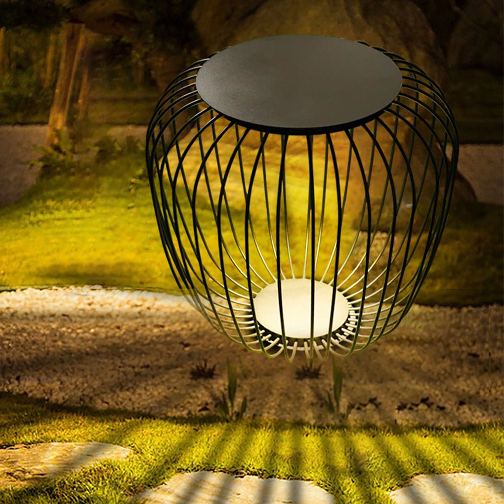 Outdoor Waterproof Cage Shape Stool Table Lamp LED Landscape Lighting Courtyard Lamp - Lamp Outdoor
