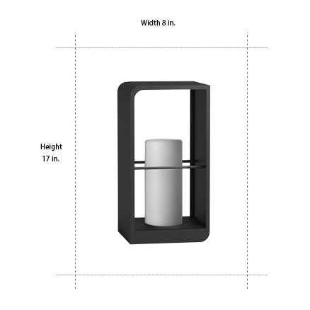 Gladys Rectangular Frame Modern Metal Outdoor Lights - Lamp Outdoor