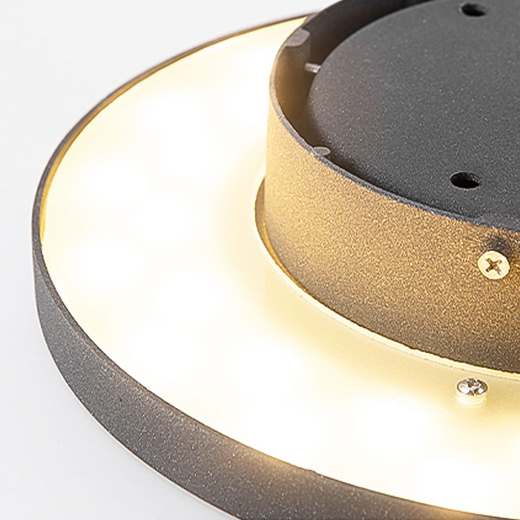 Halo Bottom - Emitting LED Ground Solar Lights Durable & Elegant for Outdoors