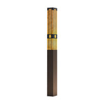 Rectangular Outdoor Garden Lights with Streak Cut Design Elegant Landscape Bollard Lights