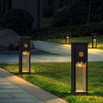 Elegant Outdoor LED Light with Artistic Cut Craft and Strip Design