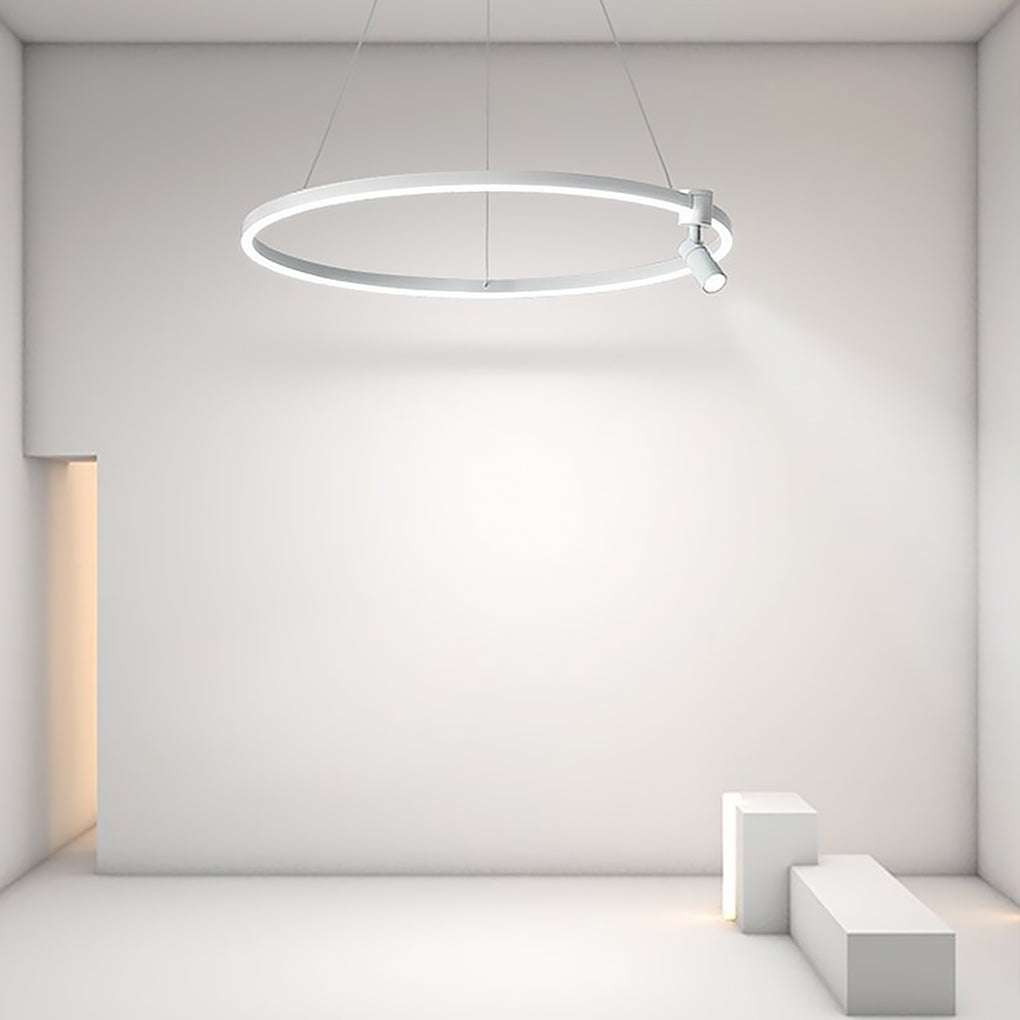 Simple Linear Modern Chandeliers Adjustable Angle Spotlight Circle Chandelier - Lamp Outdoor