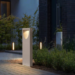 Ray Modern Stone Reflection Outdoor Path Light, Gray - Lamp Outdoor