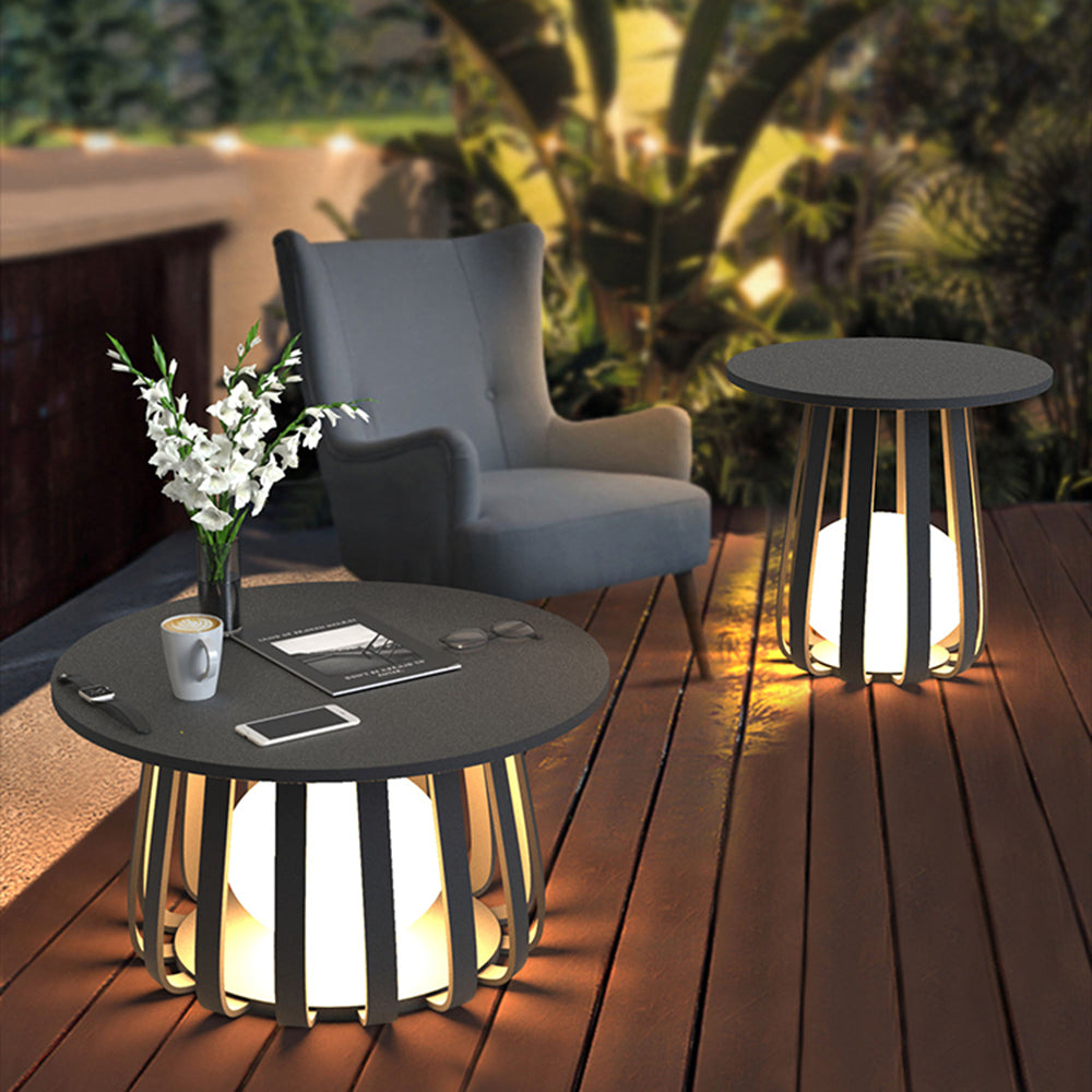 Ray Table Metal Outdoor Solar Floor Lamp Hardwired Solar - Lamp Outdoor