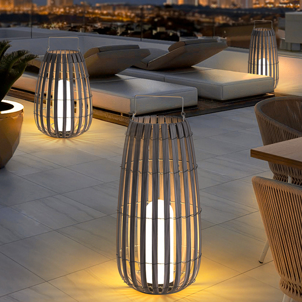 Ritta Retro Lantern Solar Rechargeable Outdoor Floor Lamp - Lamp Outdoor