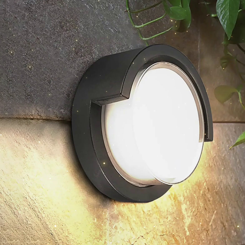 Ray Modern Round Rectangular Metal Acrylic Outdoor Wall Lamp - Lamp Outdoor