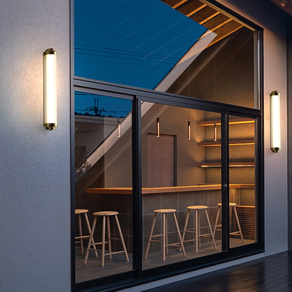 Arisha Minimalist Cylindrical Metal Outdoor Wall Lamp - Letslighting