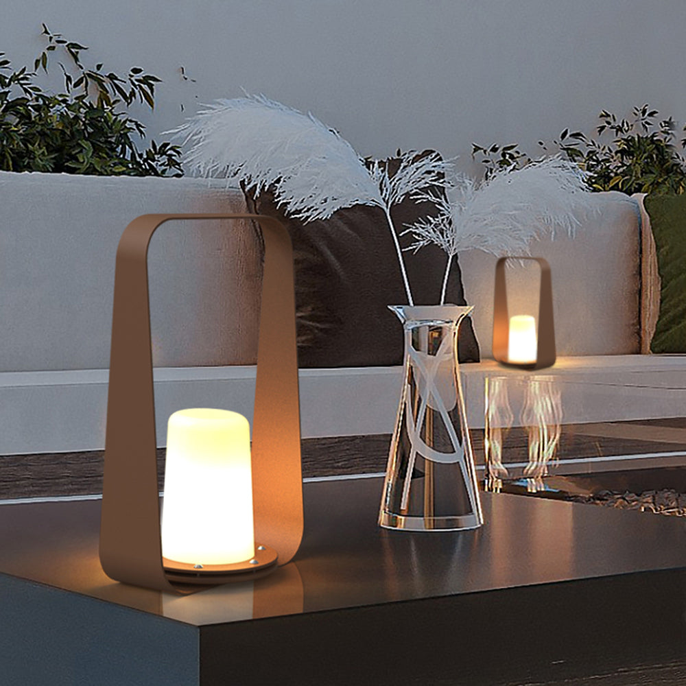 Ray Minimalist Portable Rechargeable Lamp de Table Coffee/Gray - Lamp Outdoor