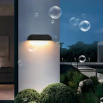 Ray Modern Minimalist Semi-elliptical Metal Stone Outdoor Wall Lamp - Lamp Outdoor