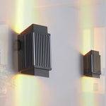 Ray Modern Round Rectangular Metal Acrylic Outdoor Wall Lamp - Lamp Outdoor