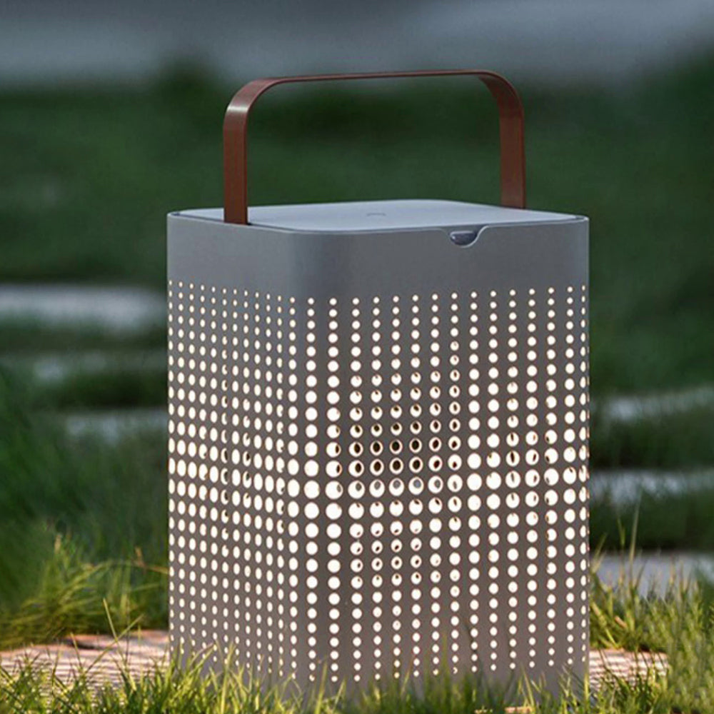 Ray Cuboid Solar/Rechargeable Outdoor Floor Lamp, - Lamp Outdoor