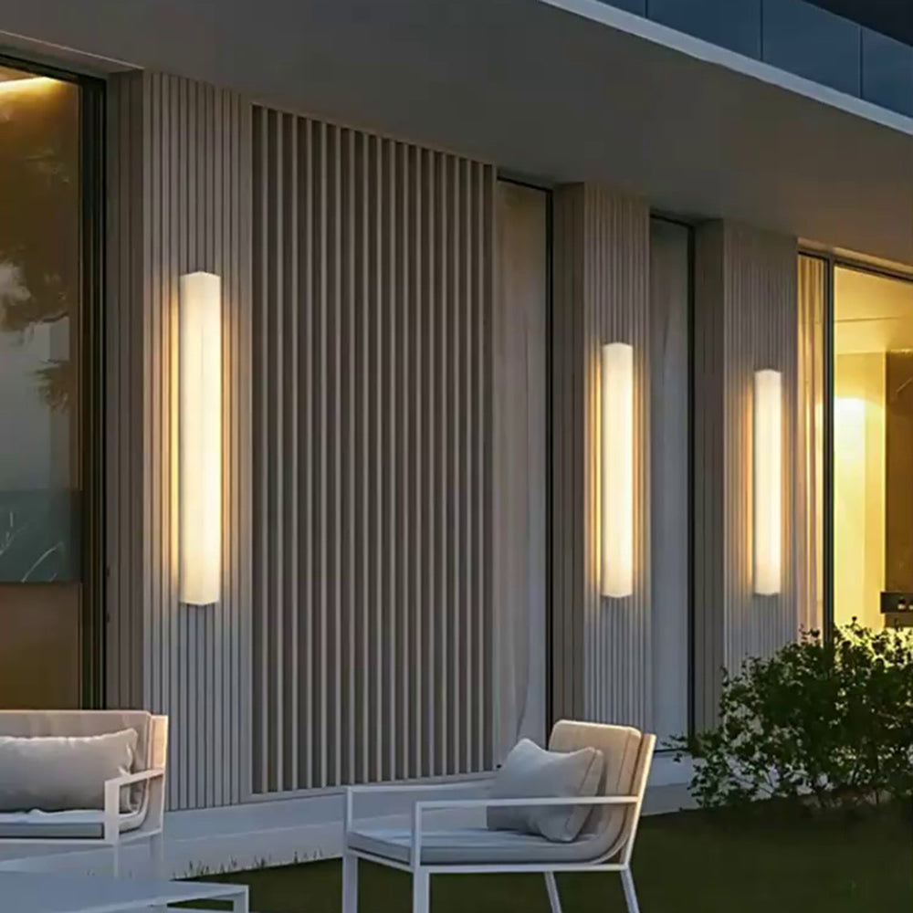Arisha Modern Rectangular Marble Outdoor Wall Lamp - Letslighting