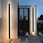 Arisha Minimalist Metal Linear Oval Outdoor Wall Lamp - Letslighting