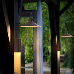 Arisha Modern Minimalist Wide Cone Shape Metal Outdoor Waterproof Wall Lamp - Letslighting