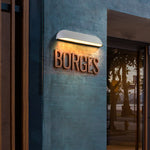 Ray Modern Minimalist Semi-elliptical Metal Stone Outdoor Wall Lamp - Lamp Outdoor