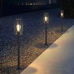 Ray Metal Cylindrical Lantern Shaped Solar Outdoor Path Light - Lamp Outdoor