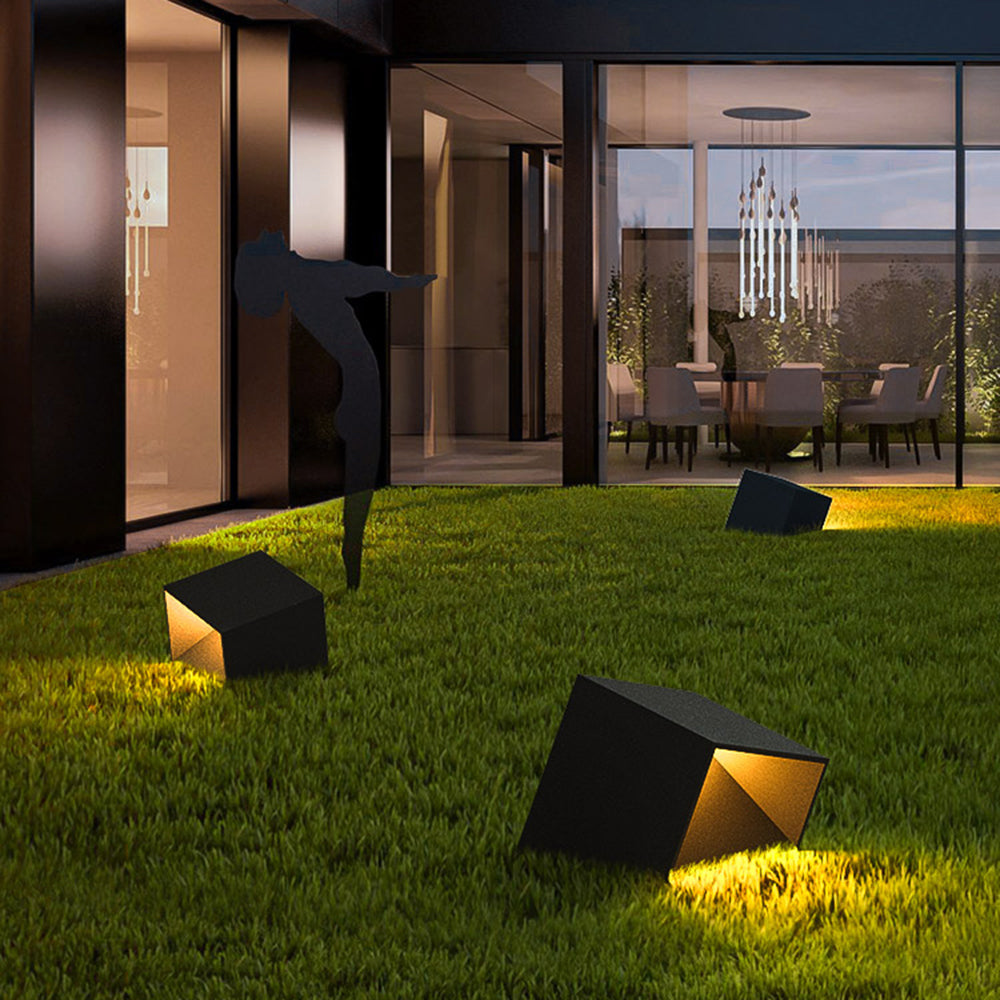 Ray Modern Irregular Metal Acrylic Solar Outdoor Ground Light - Lamp Outdoor