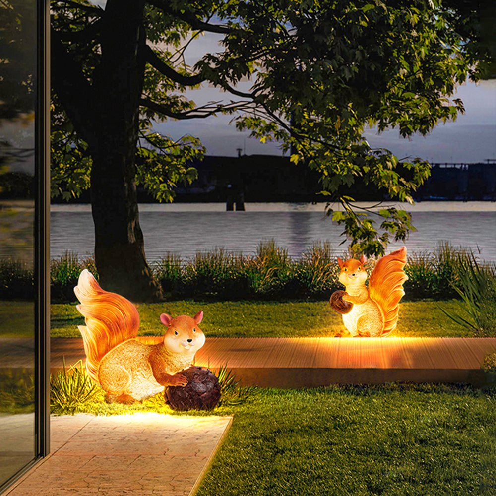 Aria Decorative Squirrel Solar Resin Outdoor Light - Letslighting