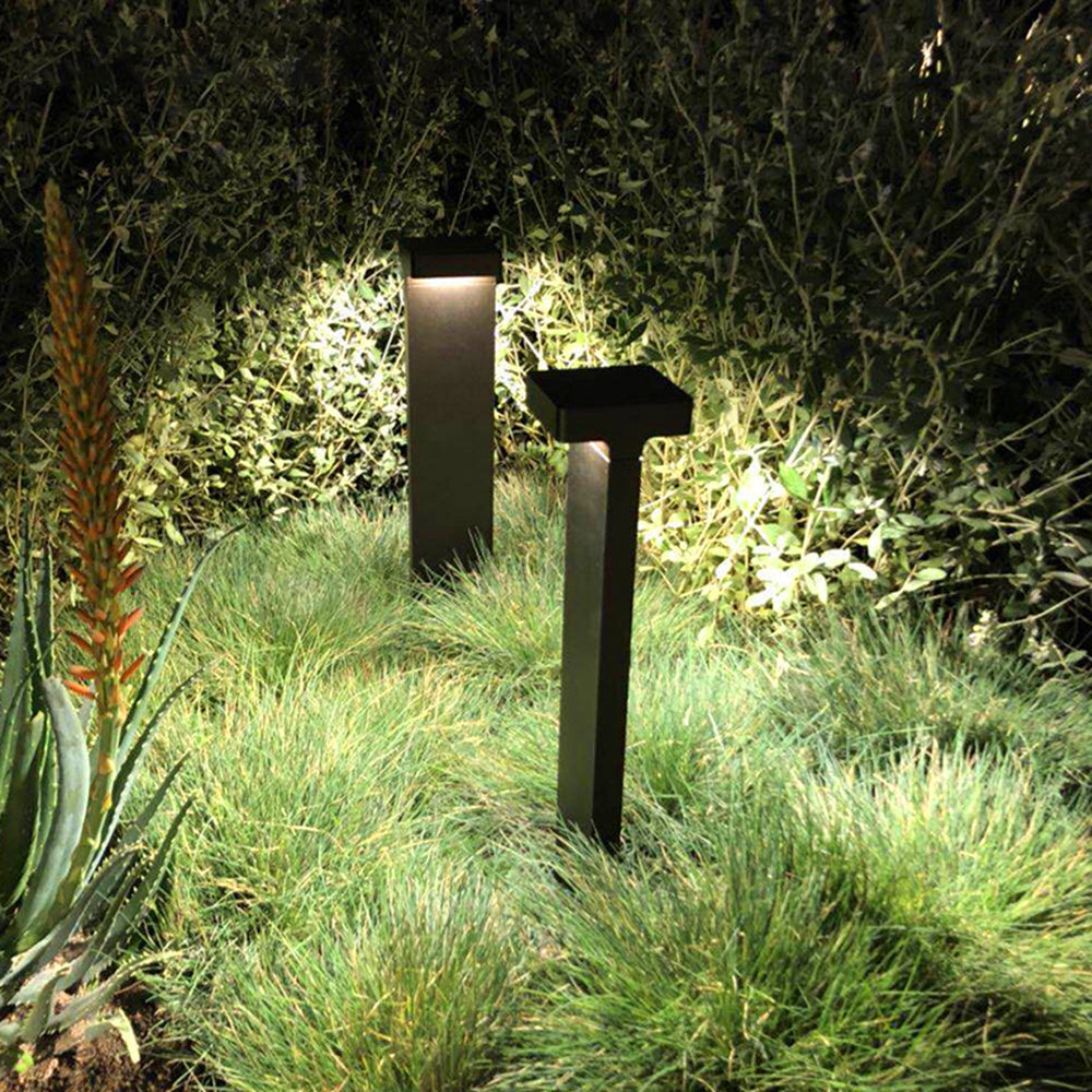 Ray Modern Metal T-Shaped Solar Outdoor Path Light - Lamp Outdoor