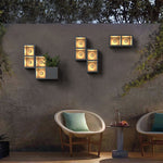 Ray Modern Cube Square Metal Glass Outdoor Wall Lamp - Lamp Outdoor