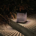 Ray Cuboid Solar/Rechargeable Outdoor Floor Lamp, - Lamp Outdoor
