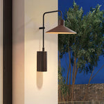 Arisha Modern Minimalist Wide Cone Shape Metal Outdoor Waterproof Wall Lamp - Letslighting
