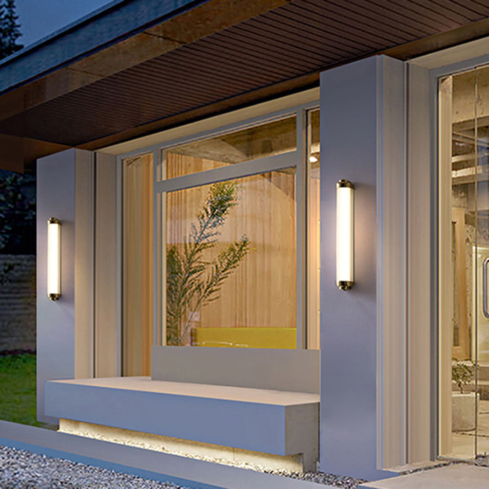 Arisha Minimalist Cylindrical Metal Outdoor Wall Lamp - Letslighting
