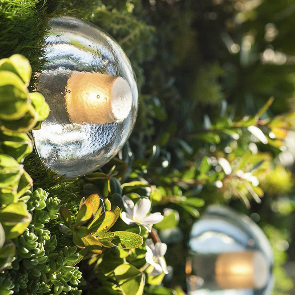Valentina Waterproof Semi-circular Glass Outdoor Wall Lamp, Transparent - Letslighting