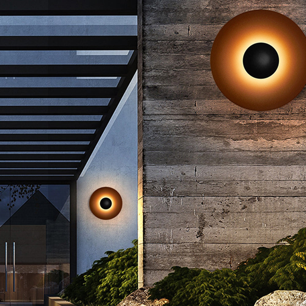 Ray Designer Round Metal Outdoor Wall Lamp - Lamp Outdoor