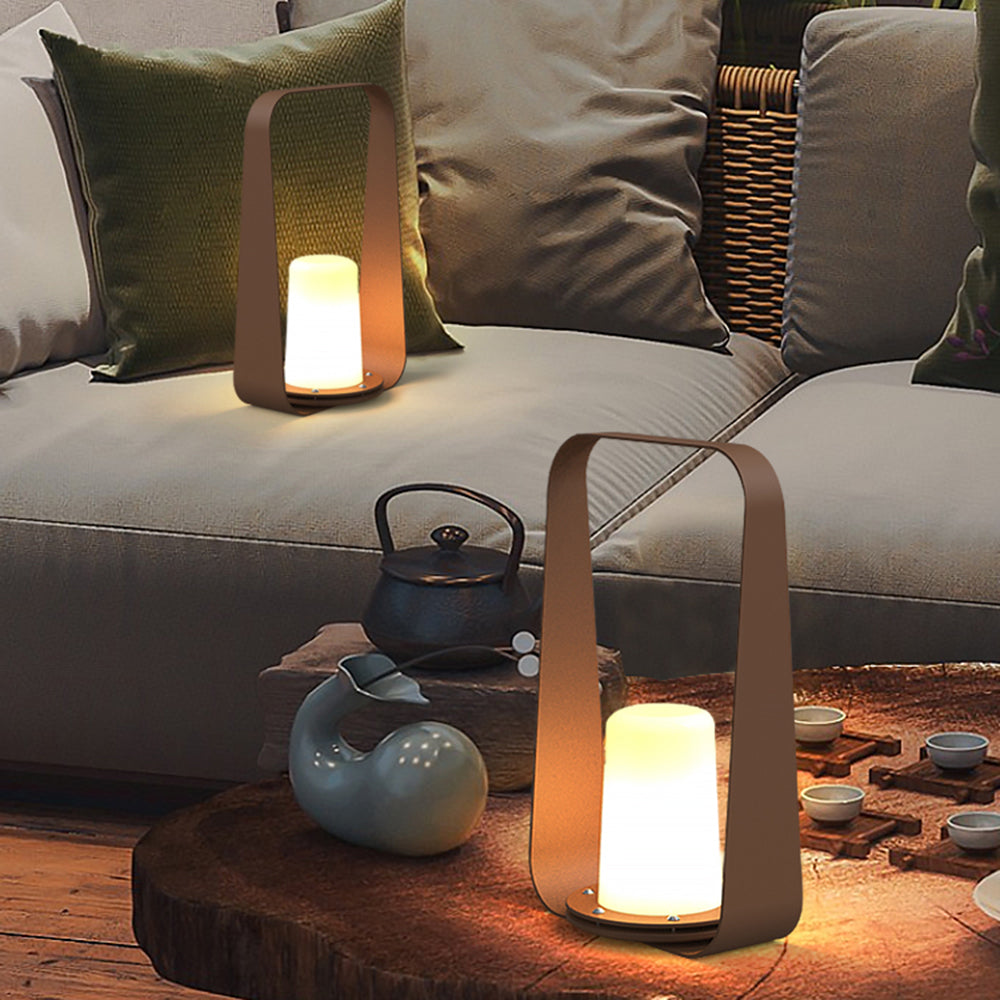 Ray Minimalist Portable Rechargeable Lamp de Table Coffee/Gray - Lamp Outdoor