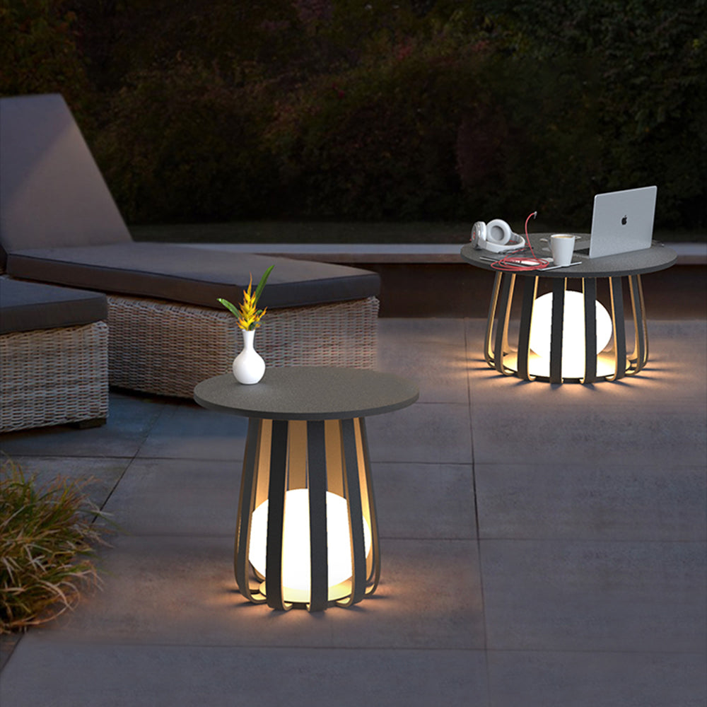 Ray Table Metal Outdoor Solar Floor Lamp Hardwired Solar - Lamp Outdoor