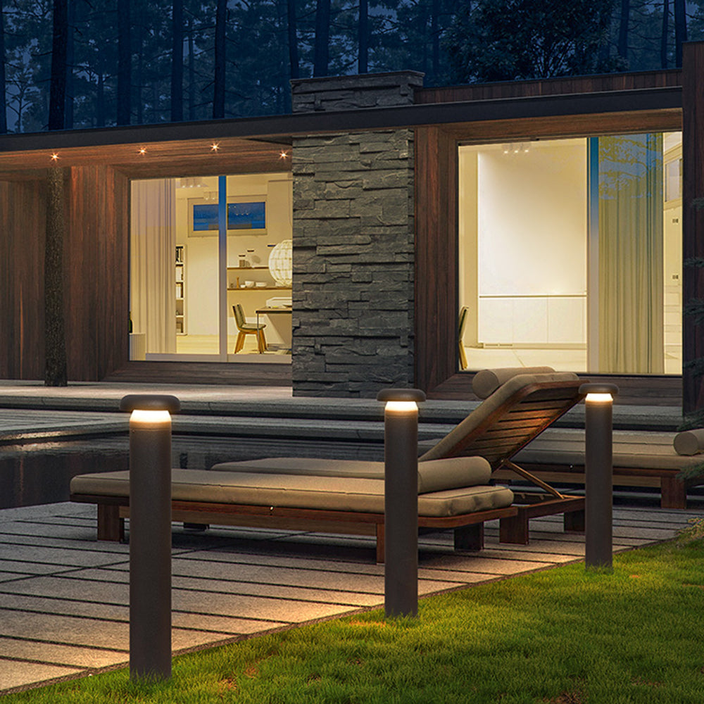 Ray Modern Metal Cylinder Outdoor Path Light - Lamp Outdoor