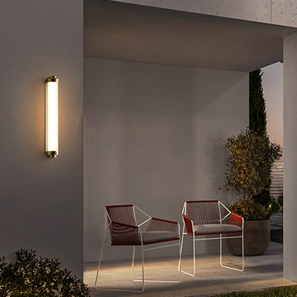 Arisha Minimalist Cylindrical Metal Outdoor Wall Lamp - Letslighting