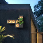 Ray Modern Cube Square Metal Glass Outdoor Wall Lamp - Lamp Outdoor