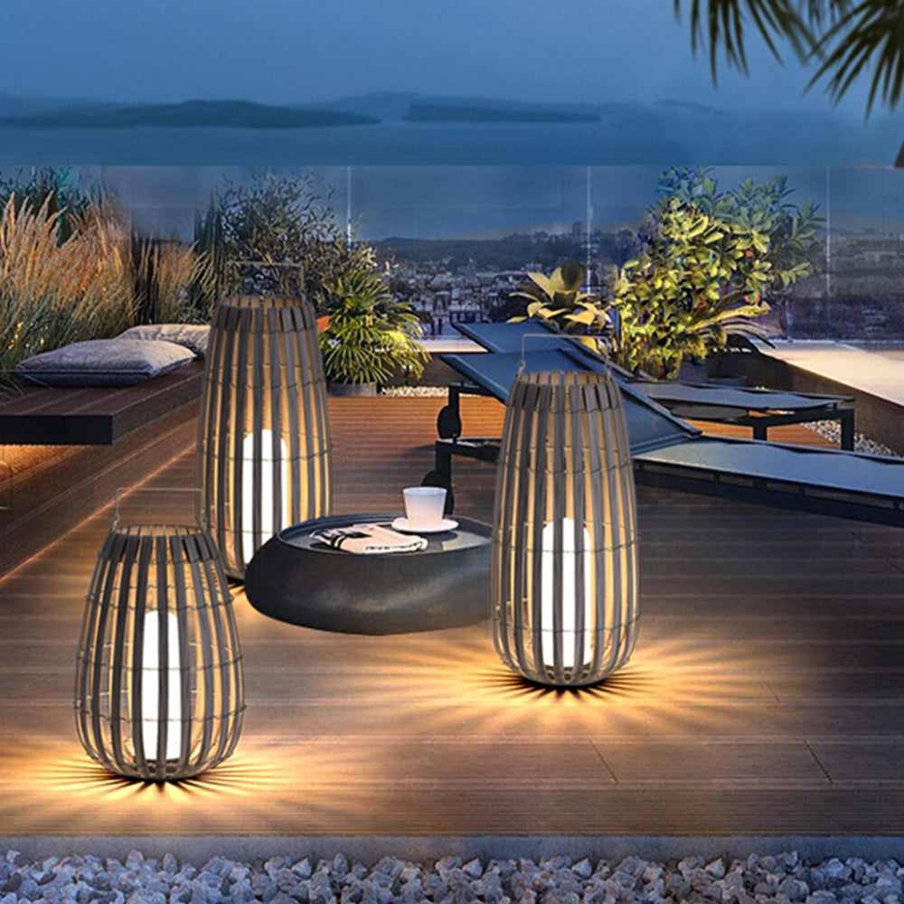 Ritta Retro Lantern Solar Rechargeable Outdoor Floor Lamp - Lamp Outdoor