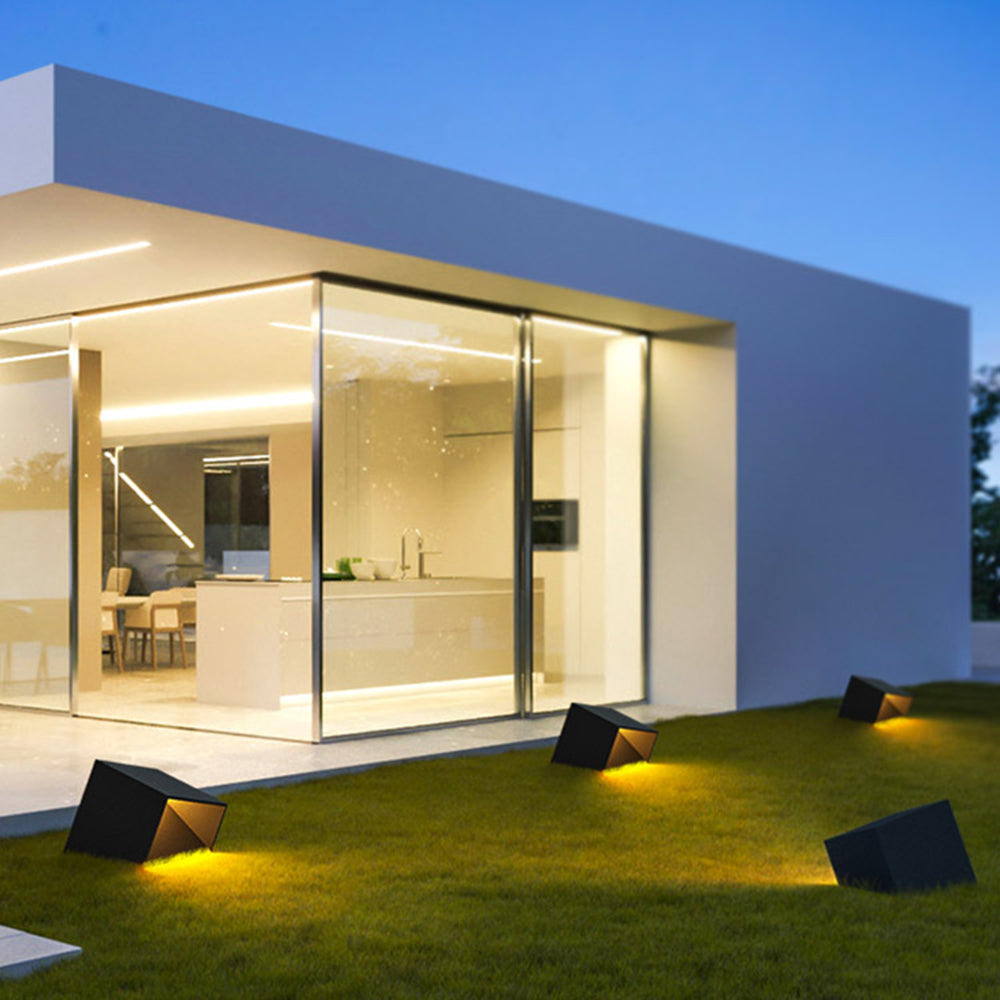 Ray Modern Irregular Metal Acrylic Solar Outdoor Ground Light - Lamp Outdoor