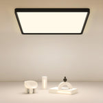Ara Modern Flat Square Black Metal Flush Mount Ceiling Lights - Lamp Outdoor