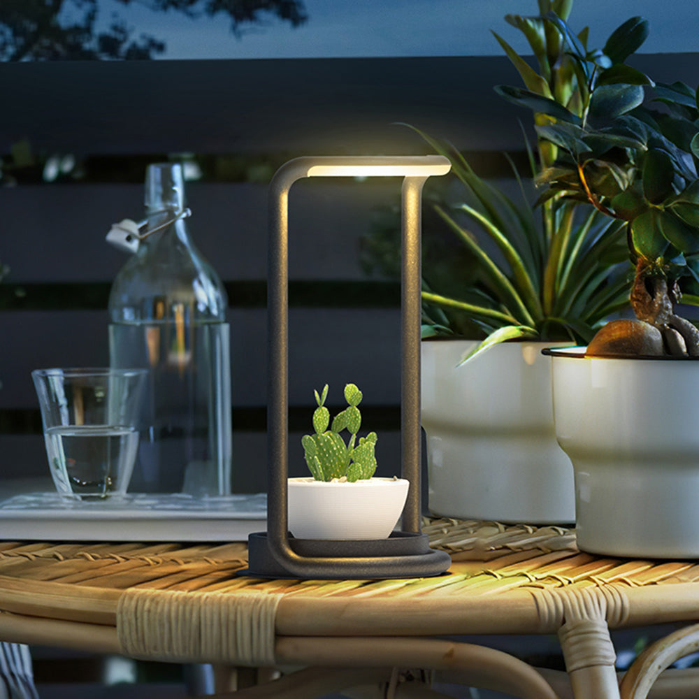 Ray Minimalist Rectangular Solar LED Outdoor Floor Lamp - Lamp Outdoor