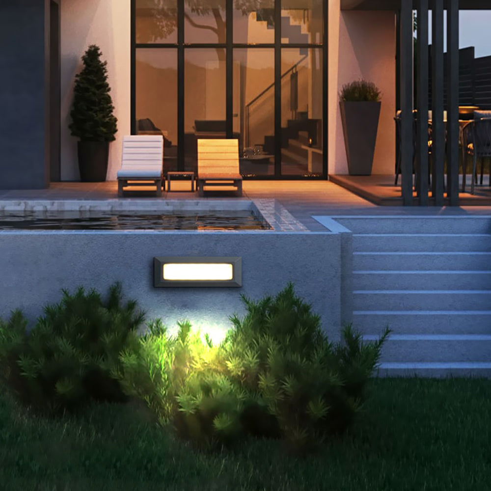 Ray Modern Metal Rectangular Outdoor Deck Step Light - Lamp Outdoor