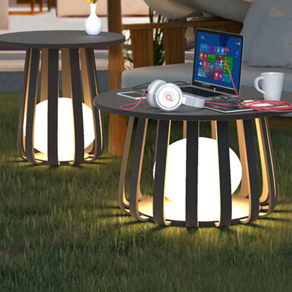 Ray Table Metal Outdoor Solar Floor Lamp Hardwired Solar - Lamp Outdoor