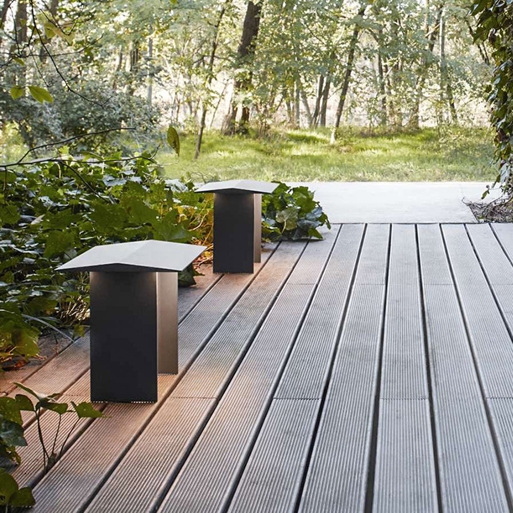 Ray Modern Metal Rectangular Solar Outdoor Path Light - Lamp Outdoor