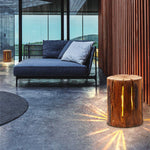 Ray Natural Column Wood Outdoor Floor Lamp Table - Lamp Outdoor